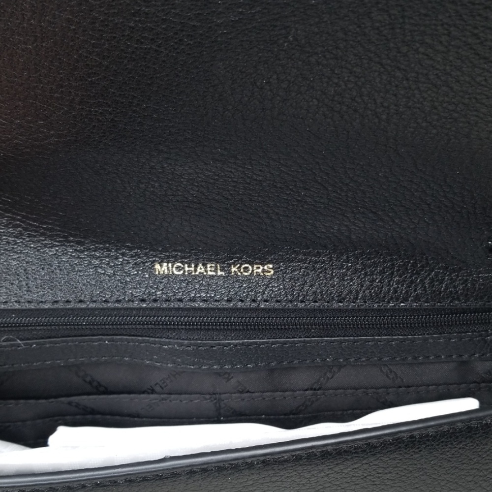 NWT MICHAEL KORS BELLAMIE LARGE LEATHER CLUTCH WOC - Picture 6 of 8